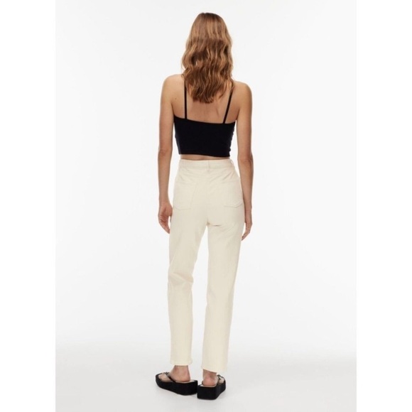 Aritzia WILFRED FREE Melina Cotton Twill Straight Leg Pants, Size 4 deep taupe - Picture 14 of 16
